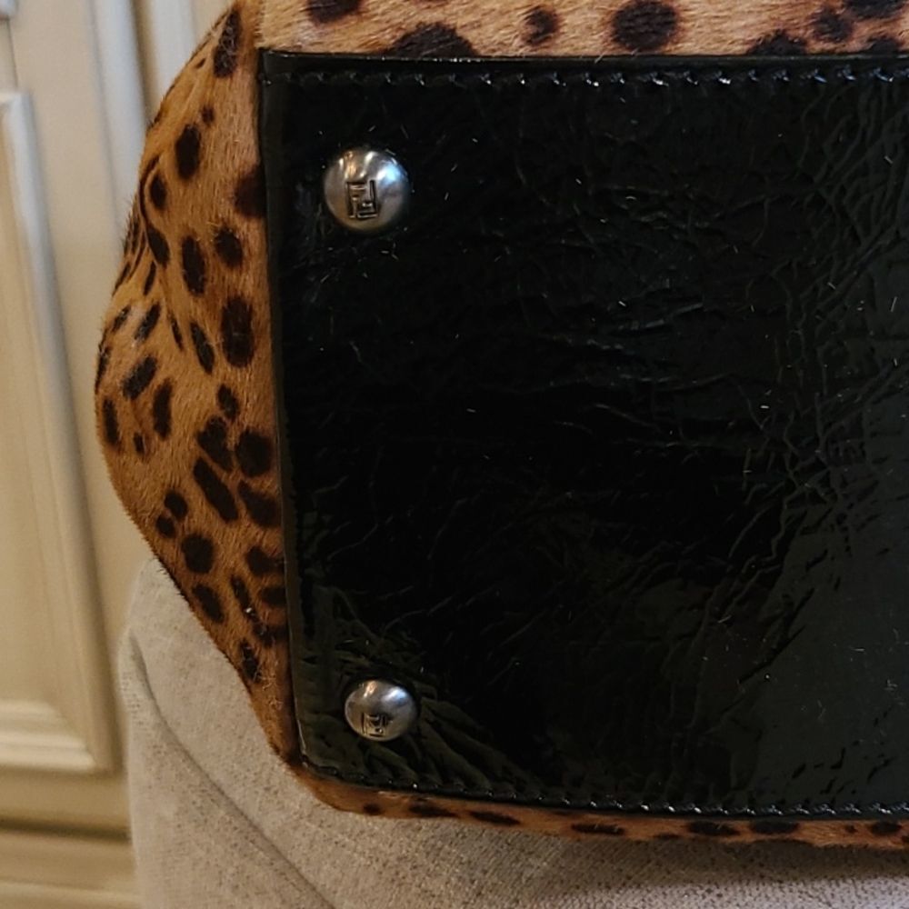 Rare authentic Fendi Peekaboo pony-style calfskin handbag - Picture 9 of 16